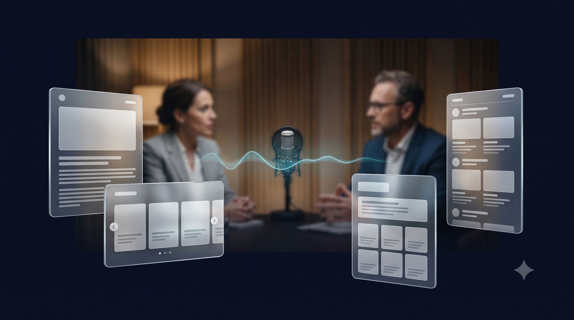 One conversation transformed into multiple platform-native content deliverables